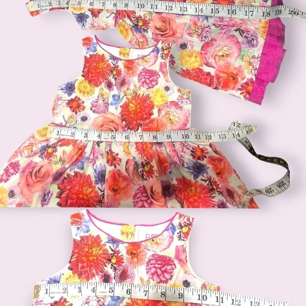 Florabelle Floral Dress with Back Zipper Toddler Kids Size 2T